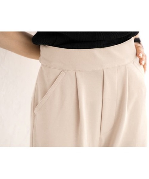 KOBE LETTUCE（コウベレタス）の「サイドジップとろみジャージーセミワイドパンツ（その他パンツ・レディース・カーキ/ブラック/ベージュ/ダークブラウン/レッド系その他/ライトベージュ/ベージュ系その他3/ブラック系その他/ブラウン/ネイビー・M/S）」の18枚目の写真