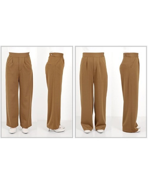 KOBE LETTUCE（コウベレタス）の「サイドジップとろみジャージーセミワイドパンツ（その他パンツ・レディース・カーキ/ブラック/ベージュ/ダークブラウン/レッド系その他/ライトベージュ/ベージュ系その他3/ブラック系その他/ブラウン/ネイビー・M/S）」の22枚目の写真