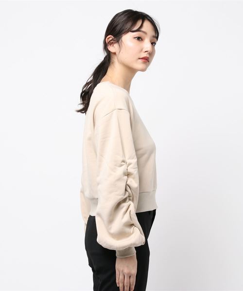 archives（アルシーヴ）の「ボリュームスリーブスウェット（Tシャツ/カットソー・レディース・ブラック/ベージュ/ブルー・MEDIUM）」の5枚目の写真