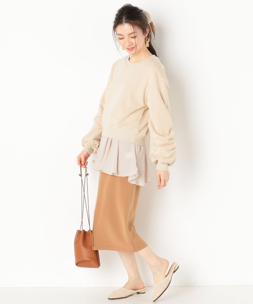 archives（アルシーヴ）の「ボリュームスリーブスウェット（Tシャツ/カットソー・レディース・ブラック/ベージュ/ブルー・MEDIUM）」の17枚目の写真