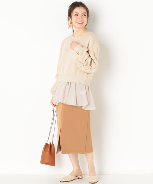 archives（アルシーヴ）の「ボリュームスリーブスウェット（Tシャツ/カットソー・レディース・ブラック/ベージュ/ブルー・MEDIUM）」の16枚目の写真