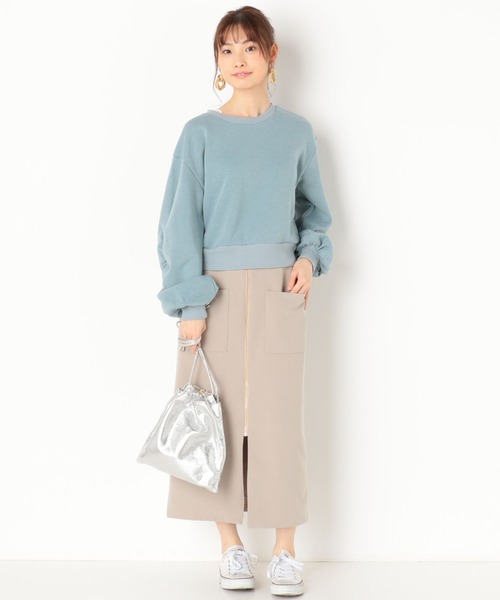 archives（アルシーヴ）の「ボリュームスリーブスウェット（Tシャツ/カットソー・レディース・ブラック/ベージュ/ブルー・MEDIUM）」の14枚目の写真