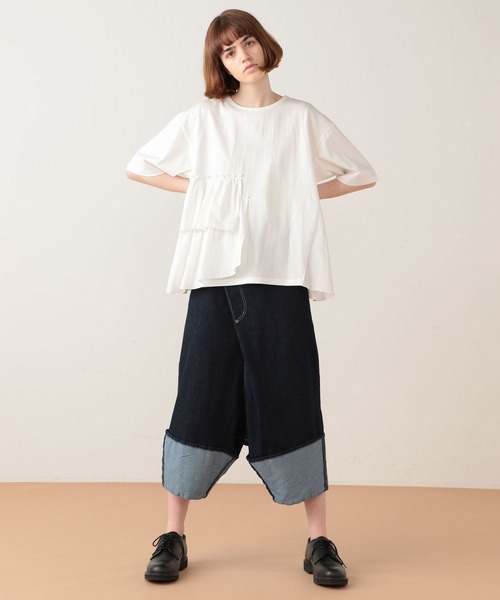 FRAPBOIS(フラボア)の「スプラッシュT(Tシャツ/カットソー・レディース・ブラック/ホワイト/レッド・1)」の9枚目の写真