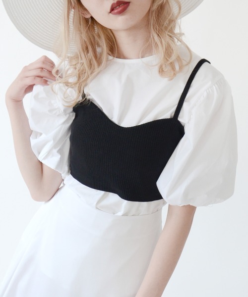 Narcissus(ナルシス)の「【cheap!!by vaNite】ビスチェ(Tシャツ/カットソー)」|ブラック