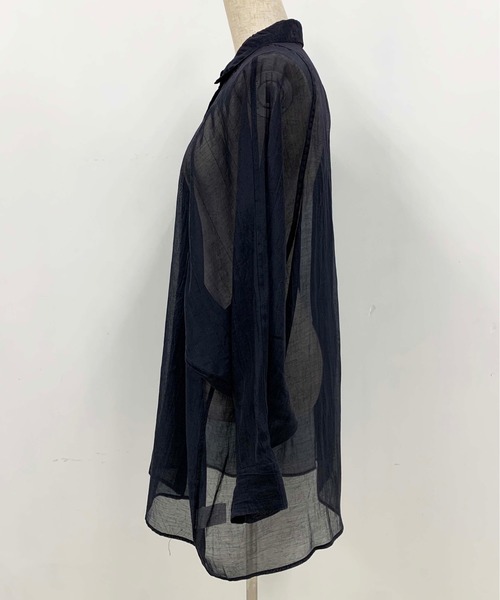 PICCIN（ピッチン）の「ラグランシアーシャツ（シャツ/ブラウス・レディース・ブラック/ベージュ/サーモンピンク・M）」の13枚目の写真