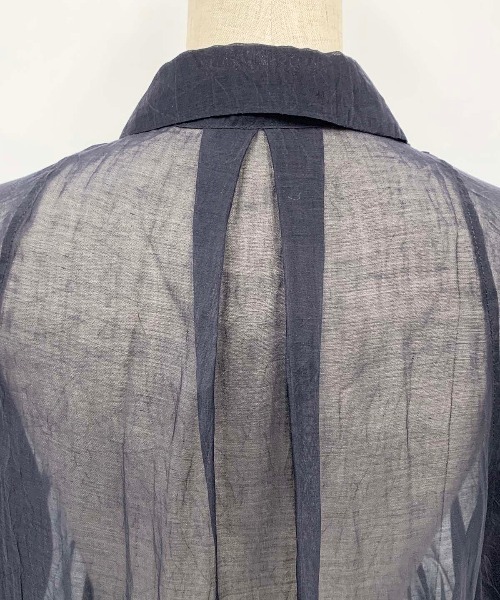 PICCIN（ピッチン）の「ラグランシアーシャツ（シャツ/ブラウス・レディース・ブラック/ベージュ/サーモンピンク・M）」の8枚目の写真