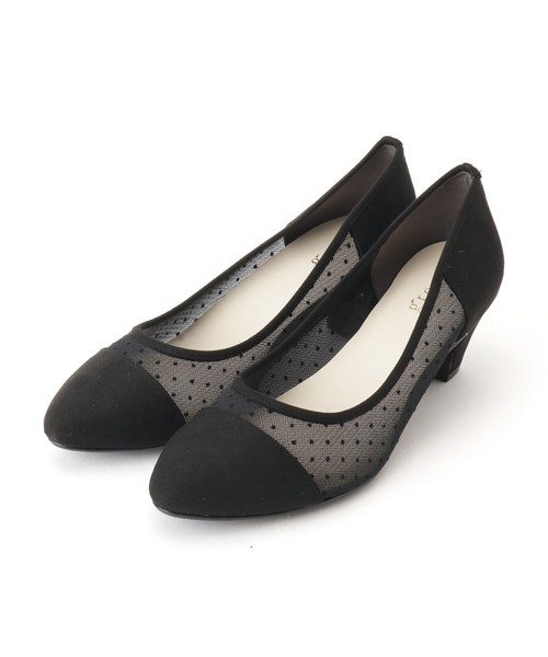 grove(グローブ)の「【22.0~25.0まで/WEB限定】やわここちラウンドパンプス(5cm)(パンプス・レディース・ブラック系5/ブラック系7/ベージュ系8・45/30/25/50/40/35/20)」の2枚目の写真