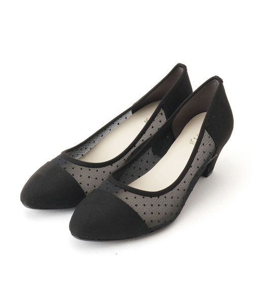 grove(グローブ)の「【22.0~25.0まで/WEB限定】やわここちラウンドパンプス(5cm)(パンプス・レディース・ブラック系5/ブラック系7/ベージュ系8・45/30/25/50/40/35/20)」の4枚目の写真