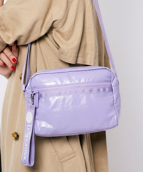 セール Daniella W Puller パープル クリンクルパテント ショルダーバッグ Lesportsac レスポートサック のファッション通販 Zozotown