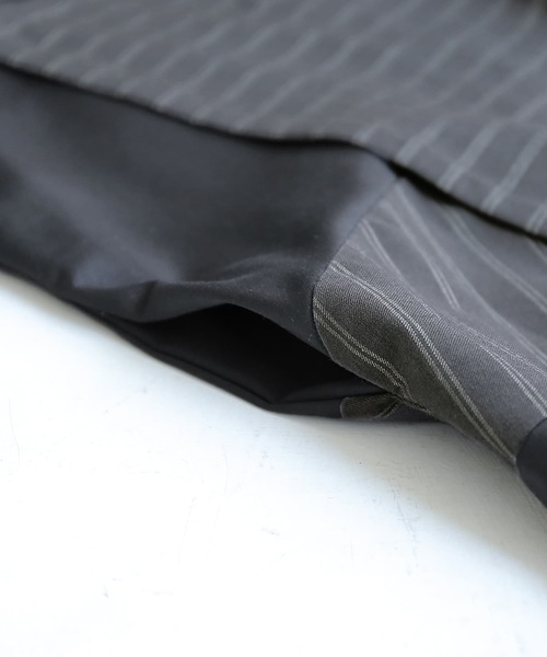 kOhAKU（コハク）の「『無地×ストライプ切替デザインアシメワンピース』（ワンピース・レディース・ブラック・FREE）」の18枚目の写真