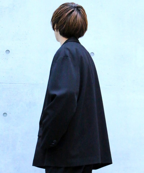 NO NEED（ノーニード）の「【セットアップ可能】ダブルブレストビッグシルエットテーラードジャケット　　/オーバーサイズ/SETUP/（テーラードジャケット・メンズ・ブラック/グレー系その他/キャメル・M/L）」の12枚目の写真