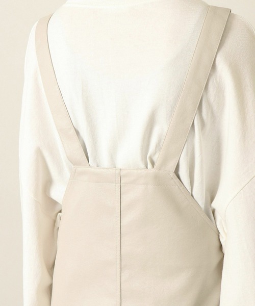 notch.(ノッチ)の「フェイクレザージャンスカ(ジャンパースカート・レディース・ブラック/オフホワイト・M)」の15枚目の写真