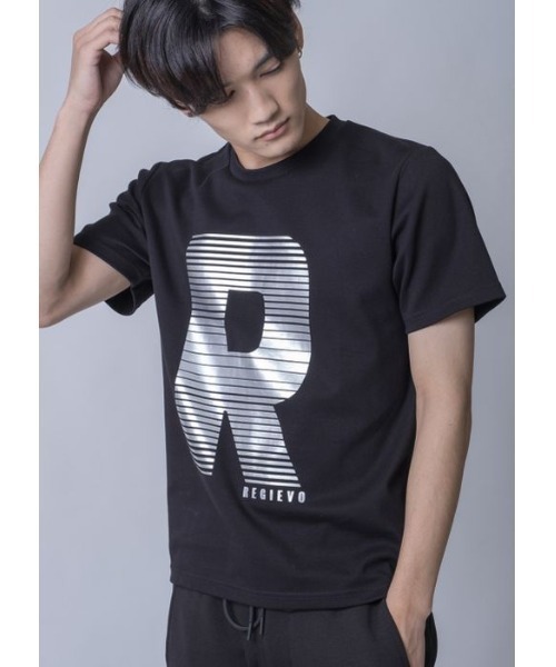 REGIEVO(レジエボ)の「REGIEVOロゴ半袖Tシャツ(Tシャツ/カットソー・メンズ・オフホワイト/ブラック/パープル・M/XL/L)」の2枚目の写真