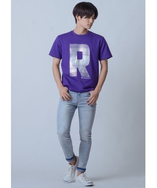REGIEVO(レジエボ)の「REGIEVOロゴ半袖Tシャツ(Tシャツ/カットソー・メンズ・オフホワイト/ブラック/パープル・M/XL/L)」の8枚目の写真