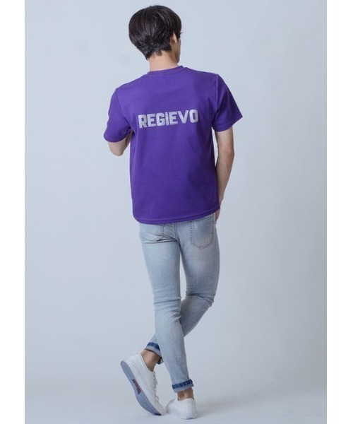 REGIEVO(レジエボ)の「REGIEVOロゴ半袖Tシャツ(Tシャツ/カットソー・メンズ・オフホワイト/ブラック/パープル・M/XL/L)」の13枚目の写真