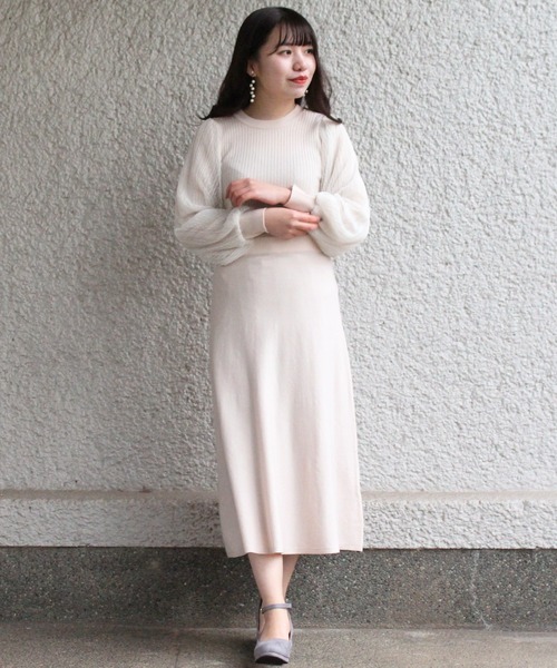 セール チュールスリーブニットワンピース ワンピース Astoria Odier アストリアオディール のファッション通販 Zozotown