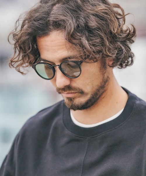 CAMBIO(カンビオ)の「mko9447-Bridge Metal Color Lens Boston Glasses サングラス(サングラス・メンズ・スモーク/ライトグレー/ライトブルー/オリーブ×ブラック/マスタード・FREE)」の15枚目の写真