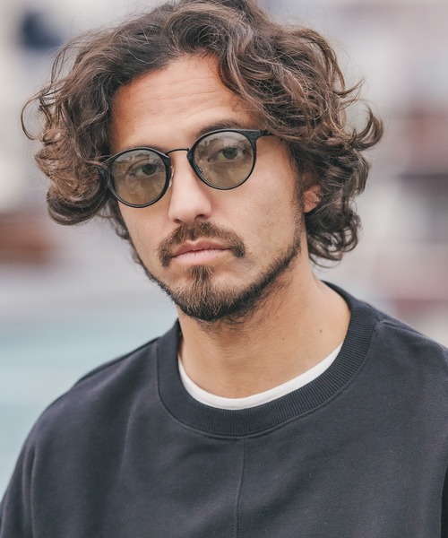 CAMBIO(カンビオ)の「mko9447-Bridge Metal Color Lens Boston Glasses サングラス(サングラス・メンズ・スモーク/ライトグレー/ライトブルー/オリーブ×ブラック/マスタード・FREE)」の16枚目の写真