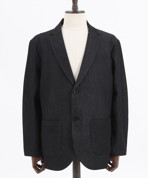 mj7742-ハイブリットデニムパイル テーラードJK ジャケット