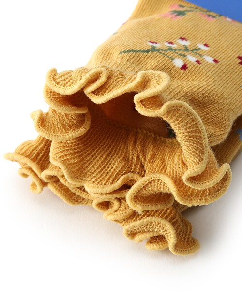 SHOO・LA・RUE（シューラルー）の「◆花柄メロークルー丈ソックス（ソックス/靴下・キッズ・イエロー系9/アイボリー系3/ピンク系8・56/59）」の4枚目の写真