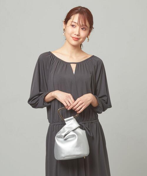 closet story（クローゼットストーリー）の「＜closet story＞メタルリング ミニ バッグ（ハンドバッグ・レディース・ブラック/シルバー・FREE）」の2枚目の写真