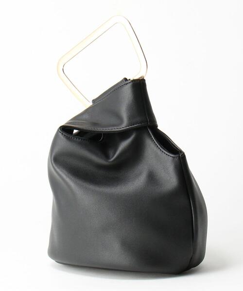 closet story（クローゼットストーリー）の「＜closet story＞メタルリング ミニ バッグ（ハンドバッグ・レディース・ブラック/シルバー・FREE）」の3枚目の写真