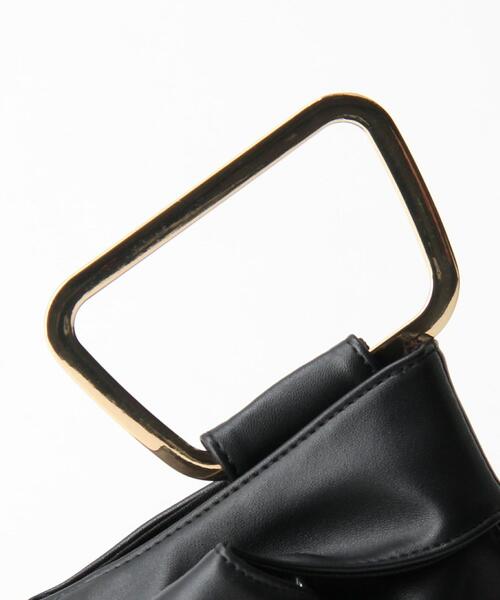 closet story（クローゼットストーリー）の「＜closet story＞メタルリング ミニ バッグ（ハンドバッグ・レディース・ブラック/シルバー・FREE）」の5枚目の写真