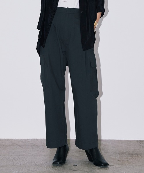 Bonjour Girl（ボンジュールガール）の「【Bonjour Girl】ＣＴカーゴジョガーパンツ（カーゴパンツ・レディース・ブラック/ベージュ/ブルー・FREE）」の2枚目の写真