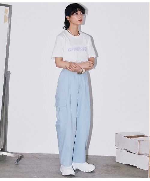 Bonjour Girl（ボンジュールガール）の「【Bonjour Girl】ＣＴカーゴジョガーパンツ（カーゴパンツ・レディース・ブラック/ベージュ/ブルー・FREE）」の7枚目の写真