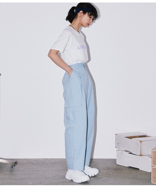 Bonjour Girl（ボンジュールガール）の「【Bonjour Girl】ＣＴカーゴジョガーパンツ（カーゴパンツ・レディース・ブラック/ベージュ/ブルー・FREE）」の11枚目の写真