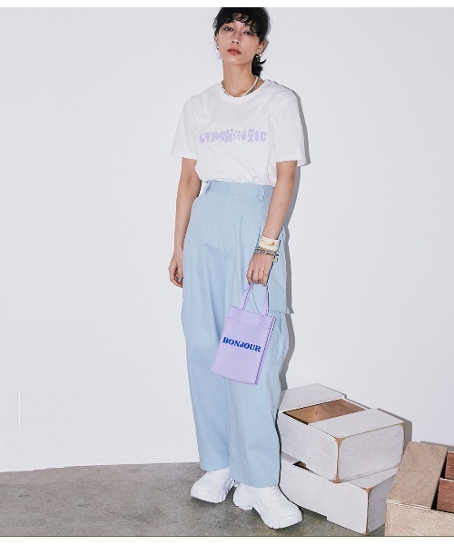 Bonjour Girl（ボンジュールガール）の「【Bonjour Girl】ＣＴカーゴジョガーパンツ（カーゴパンツ・レディース・ブラック/ベージュ/ブルー・FREE）」の21枚目の写真