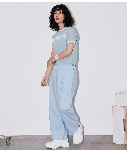 Bonjour Girl（ボンジュールガール）の「【Bonjour Girl】ＣＴカーゴジョガーパンツ（カーゴパンツ・レディース・ブラック/ベージュ/ブルー・FREE）」の4枚目の写真