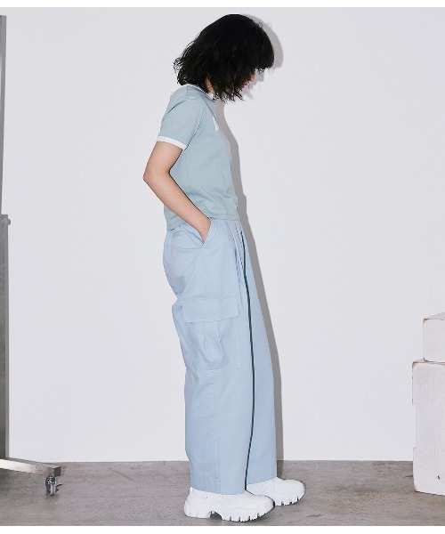 Bonjour Girl（ボンジュールガール）の「【Bonjour Girl】ＣＴカーゴジョガーパンツ（カーゴパンツ・レディース・ブラック/ベージュ/ブルー・FREE）」の8枚目の写真