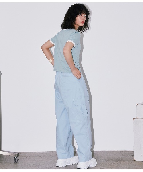 Bonjour Girl（ボンジュールガール）の「【Bonjour Girl】ＣＴカーゴジョガーパンツ（カーゴパンツ・レディース・ブラック/ベージュ/ブルー・FREE）」の12枚目の写真