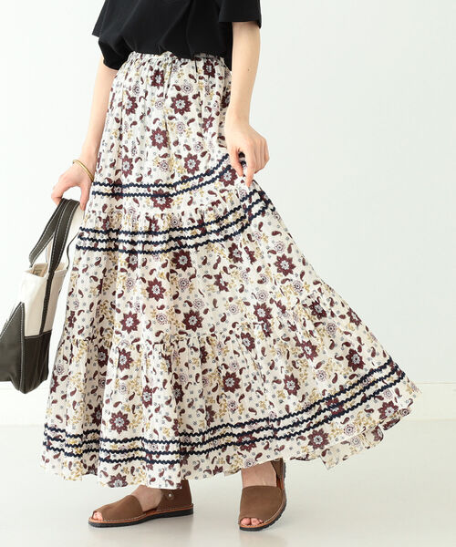 BEAMS BOY（ビームスボーイ）の「trepied × BEAMS BOY / ブロック プリント マキシスカート（スカート・レディース・ブルー/レッド系その他7・ONE SIZE）」の20枚目の写真