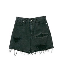 REPAIRED CRUSH DENIM SHORT