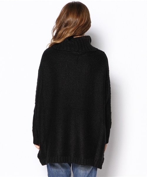 WHO'S WHO gallery(フーズフーギャラリー)の「【期間限定セール】【THE BIG SERIES 】Cable Turtle(ニット/セーター・レディース・グリーン/ブラウン/パープル/ブラック/グレー/ネイビー・FREE)」の9枚目の写真