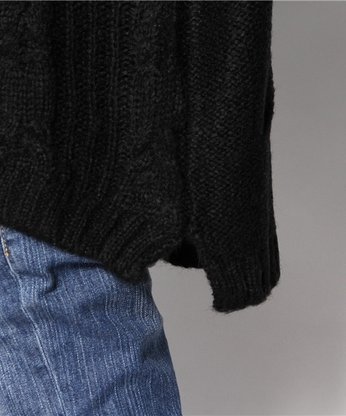 WHO'S WHO gallery(フーズフーギャラリー)の「【期間限定セール】【THE BIG SERIES 】Cable Turtle(ニット/セーター・レディース・グリーン/ブラウン/パープル/ブラック/グレー/ネイビー・FREE)」の12枚目の写真