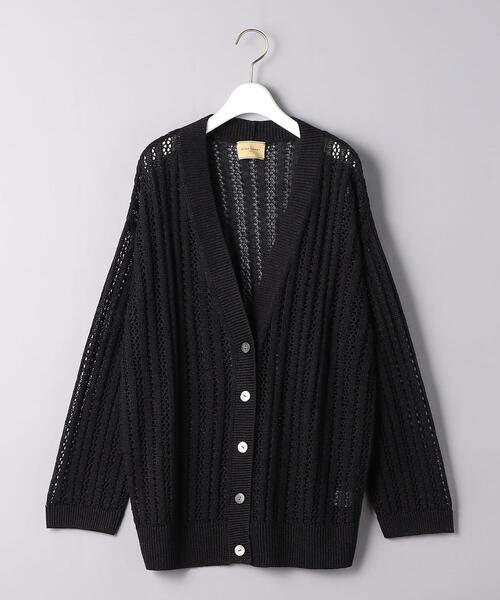UNITED ARROWS（ユナイテッドアローズ）の「UGCB メッシュ Vネックカーディガン（カーディガン/ボレロ・レディース・ホワイト/ブラック・FREE）」の10枚目の写真