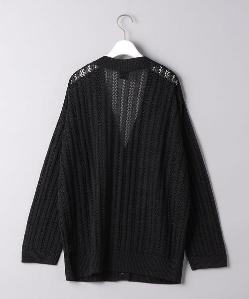UNITED ARROWS（ユナイテッドアローズ）の「UGCB メッシュ Vネックカーディガン（カーディガン/ボレロ・レディース・ホワイト/ブラック・FREE）」の11枚目の写真