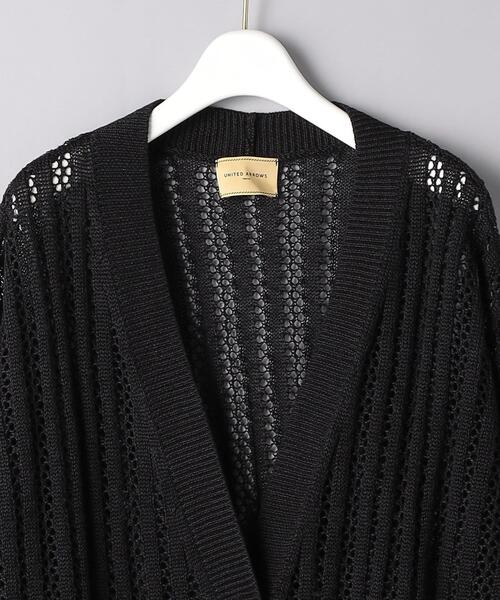UNITED ARROWS（ユナイテッドアローズ）の「UGCB メッシュ Vネックカーディガン（カーディガン/ボレロ・レディース・ホワイト/ブラック・FREE）」の12枚目の写真