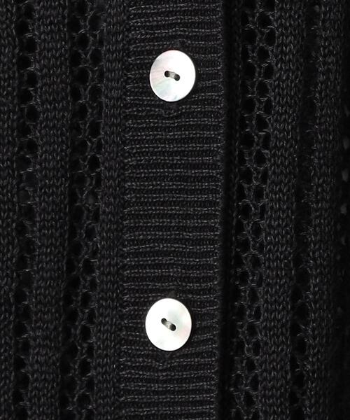 UNITED ARROWS（ユナイテッドアローズ）の「UGCB メッシュ Vネックカーディガン（カーディガン/ボレロ・レディース・ホワイト/ブラック・FREE）」の15枚目の写真