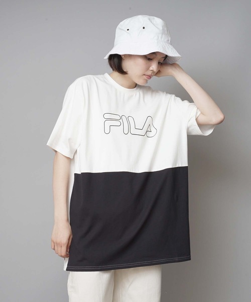 FILA（フィラ）の「【FILA/フィラ】レディース切替半袖Ｔシャツ / UV（Tシャツ/カットソー・レディース・ベージュ/ブラック/パープル・MEDIUM/LARGE/X-LARGE）」の3枚目の写真
