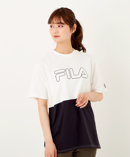 FILA（フィラ）の「【FILA/フィラ】レディース切替半袖Ｔシャツ / UV（Tシャツ/カットソー・レディース・ベージュ/ブラック/パープル・MEDIUM/LARGE/X-LARGE）」の9枚目の写真