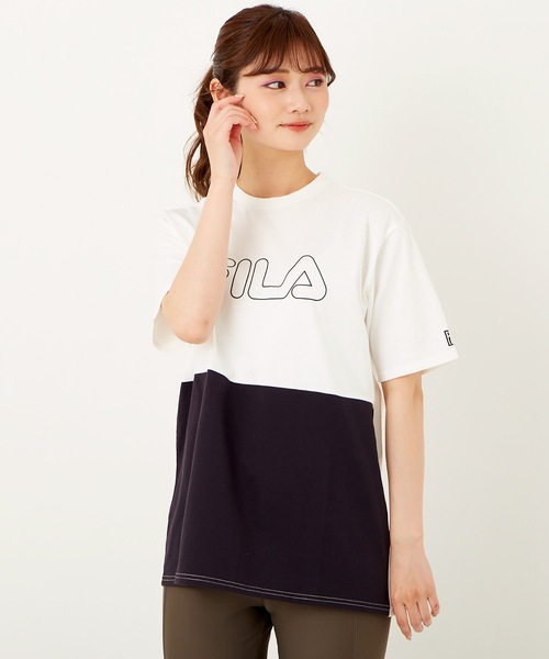 FILA（フィラ）の「【FILA/フィラ】レディース切替半袖Ｔシャツ / UV（Tシャツ/カットソー・レディース・ベージュ/ブラック/パープル・MEDIUM/LARGE/X-LARGE）」の10枚目の写真