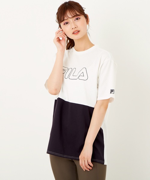 FILA（フィラ）の「【FILA/フィラ】レディース切替半袖Ｔシャツ / UV（Tシャツ/カットソー・レディース・ベージュ/ブラック/パープル・MEDIUM/LARGE/X-LARGE）」の11枚目の写真