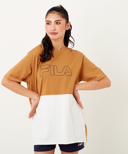 FILA（フィラ）の「【FILA/フィラ】レディース切替半袖Ｔシャツ / UV（Tシャツ/カットソー・レディース・ベージュ/ブラック/パープル・MEDIUM/LARGE/X-LARGE）」の18枚目の写真