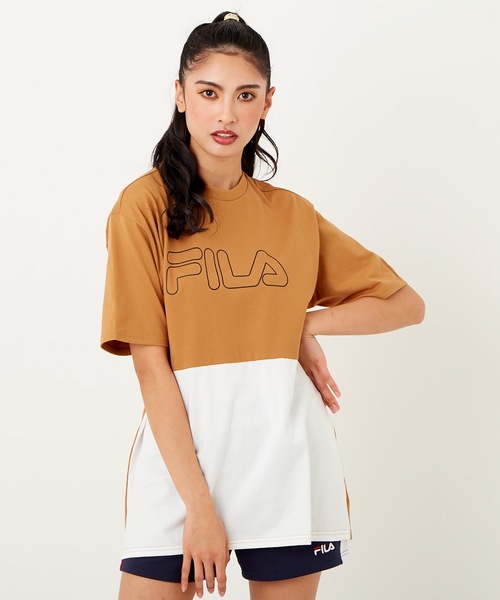 FILA（フィラ）の「【FILA/フィラ】レディース切替半袖Ｔシャツ / UV（Tシャツ/カットソー・レディース・ベージュ/ブラック/パープル・MEDIUM/LARGE/X-LARGE）」の19枚目の写真