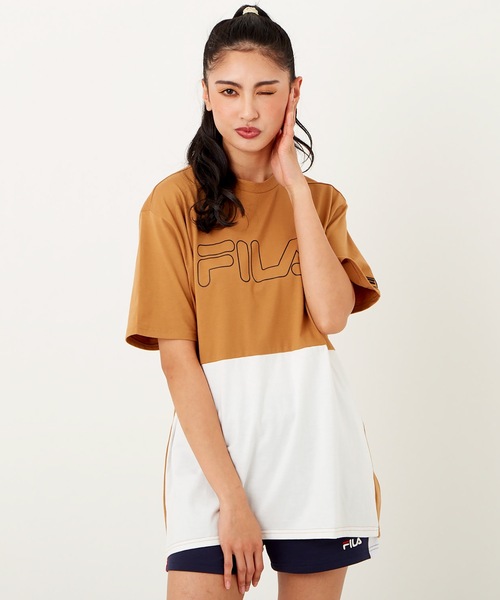 FILA（フィラ）の「【FILA/フィラ】レディース切替半袖Ｔシャツ / UV（Tシャツ/カットソー・レディース・ベージュ/ブラック/パープル・MEDIUM/LARGE/X-LARGE）」の20枚目の写真