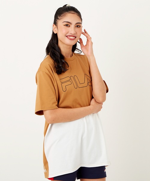 FILA（フィラ）の「【FILA/フィラ】レディース切替半袖Ｔシャツ / UV（Tシャツ/カットソー・レディース・ベージュ/ブラック/パープル・MEDIUM/LARGE/X-LARGE）」の21枚目の写真